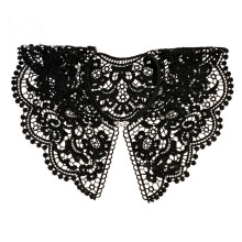 (Metal Buckle Black) Cuello postizo de encaje desmontable para mujer, cuello pechera bordado para vestidos y suéteres, talla única, varios colores.