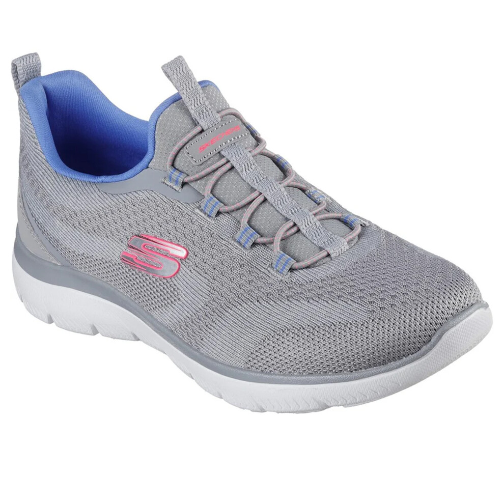 Skechers (8 Uk, Grey/Blue) Womens/Ladies Summits New Nature Trainers