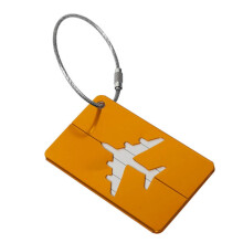 (Gold) Luggage Tags with Loop Name ID Address Card, Metal Travel Baggage Identifier for Suitcase Backpack, Multiple Colours Available