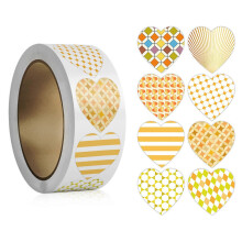 (K260) Valentinstag-Aufkleber, selbstklebende Deko-Etiketten für Geschenke, Karten und Bastelarbeiten, 500 Stück pro Rolle