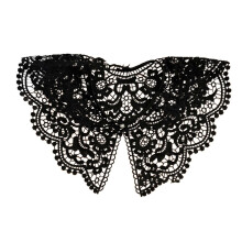 (Pearl buckle black) Cuello postizo de encaje desmontable para mujer, cuello pechera bordado para vestidos y suéteres, talla única, varios colores.