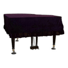 (purple, 210 to 220CM) Flyygelin suojus, 150–230 cm, kultainen sametti, antistaattinen, pölytiivis suojasuojus täysikokoisille flyygeleille
