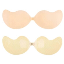 (Breathable skin tone, B) Zelfklevende bh met onzichtbare siliconen voor jurken met open rug, strapless push-up ondersteuning