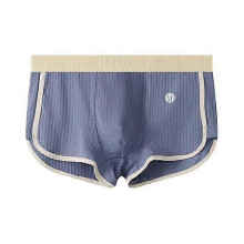 (blue, XL) Ropa interior boxer para hombre de cintura media, mezcla de algodón y spandex, uso diario para descanso y ropa exterior