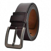 (coffee, 150cm) Herenriem van rundleer, CEXIKAS, casual stijl, 3,8 cm breed, maat 140 cm tot 170 cm (groot), luxe designgesp