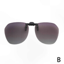 (Gray) Gafas de sol clip-on polarizadas para visión nocturna, material aleación y PC, antideslumbrante para conducción y actividades al aire libre