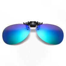 (Green Mirror) Gafas de sol polarizadas clip-on, protección UV400 anti reflejos para conducción y actividades al aire libre