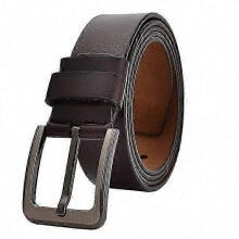 (coffee, 160cm) Cintura da uomo in pelle bovina, CEXIKAS, stile casual, larghezza 3,8 cm, taglia grande da 140 cm a 170 cm, fibbia di lusso firmata.
