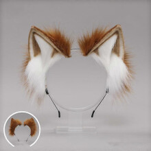 (color 5) Animal Ear Headband Adjustable Plush Faux Fur for Cosplay Halloween Party Costume