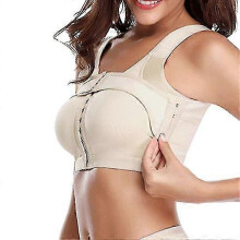 (apricot, S) Bralette voor vrouwen met borststeun aan de voorkant, implantaatstabilisator en brede schouderbanden, ideaal voor na een operatie.