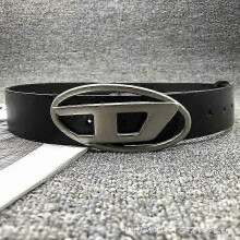 (black, 105CM) Ceinture rétro unisexe à boucle en métal, boucle lettre en alliage, accessoire pour jeans et tenues décontractées quotidiennes