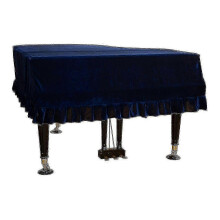 (blue, 150 to 160CM) Flyygelin suojus, 150-230 cm, antistaattinen kultainen sametti, pölytiivis suojus flyygeleille, paksunnettu kangas