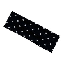 (2) Round Dot Pattern Elastic Hair Band, Nonslip, Lightweight Breathable, For Women Yoga Running Fitness Daily Wear, 12g Cloth Fabric, 21x7cm