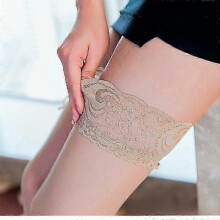 (nude) Medias altas transparentes para mujer, de nailon fino de color liso, talla única, para otoño e invierno.