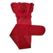 (wine red) Medias altas transparentes para mujer, de nailon fino de color liso, talla única, para otoño e invierno.
