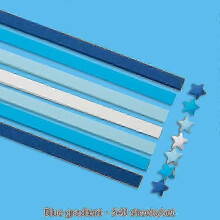 (A3) Origami geluksster vouwpapierstroken, 540 vellen in diverse kleuren, voor doe-het-zelf handwerk, 24 cm lang