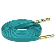 (dark green, 80cm) Flat PU Leather Laces, Waterproof Solid Colour Imitation Sheepskin Laces for Sneakers, Boots, Casual Shoes, 2 Pairs