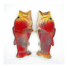 (Red, 44-45) Chanclas de pescado salado antideslizantes, ligeras y transpirables para hombre, mujer y niños, uso exterior de verano