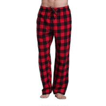 (red, M) Miesten flanelliruudulliset pyjamahousut, kiristysnyöri vyötäröllä, kaksi taskua, väljä istuvuus, talviyöasu, oloasu kylmiin öihin