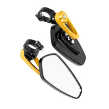 Bicycle Handlebar Reflector Rear View Mirror Safety Adjustable Rotatable Mirror Electric Scooter for /Pro,Yellow