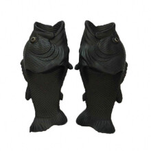 (Black, 28 to 29) Zomerse unisex 3D-vis slippers, PVC-slippers voor casual gebruik binnen en buiten.