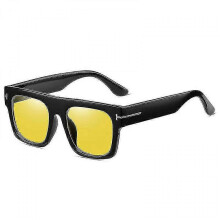(black yellow) Vintage Tom F Sunglasses, Luxury Gradient Lenses, Unisex Everyday Wear, Style 72045