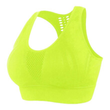 (Yellow, M) Sport-BH für alleinreisende Damen, schnelltrocknend, stützend, faltbar, aus Nylon und Spandex
