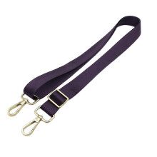 (Purple, 1pc) Tracolla per borsa in nylon, larghezza 2,5 cm, lunghezza regolabile 135 cm, con gancio metallico, accessorio per fai-da-te borse