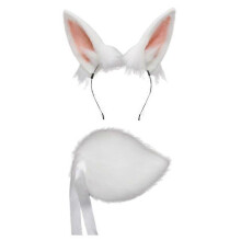 (white) Pehmoinen Kanin Korvien Panta ja Häntä Setti, säädettävä, animecosplayyn ja halloweenjuhliin, viisi värivaihtoehtoa
