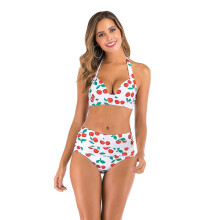 (White cherry, 2xl) Girls UPF 50+ Sun Protection One-Piece Swimsuit, Ultra Soft Fully Lined Printed Swimwear for Beach Swimming