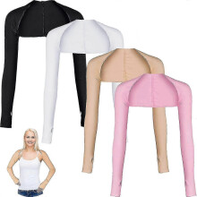 (Black. Wheat. Pink. White) Brazaletes refrescantes con chal de protección solar y orificios para los dedos para golf.