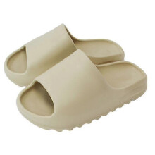 (Beige, 37-38) Slides Slippers, Plastic Upper, Plastic Sole, Portable Slide Sandals for Beach Outdoor Use