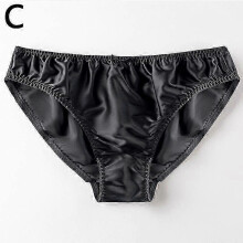 (black, 2X) Naisten satiinialushousut, silkkiset pikkuhousut, koko M - 3X, yksivärisinä