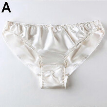 (white, 2X) Ladies Satin Briefs Silky Underwear Knickers Large Size M to 3X in Solid Colours