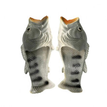 (Gray, 38 to 39) Zomerse unisex 3D-vis slippers, PVC-slippers voor casual gebruik binnen en buiten.
