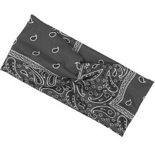 (Dark gray) Crocheted Headband for Sports Yoga Running, Floral Leopard Tie-Dye Print, Stretchy Non-Slip