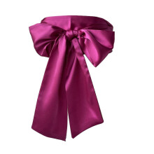 (rose red) Cinturón largo de cinta de 9,5 cm de ancho y 250 cm de largo para vestidos de novia y ocasiones especiales, color negro.