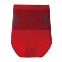 (Red, XXL) Thermogene corrigerende shorts voor dames met buikcontrole en hoge taille.