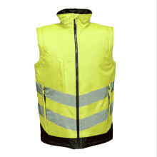 (XXL, Yellow/Navy) Regatta Professional Mens Hi Vis Pro Body Warmer
