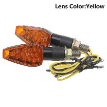(2 PCS C) 2 pcs Sinal de Motocicleta LED Âmbar Compatível com Honda Yamaha Suzuki Kawasaki BMW 12V Haste Flexível à Prova de Água