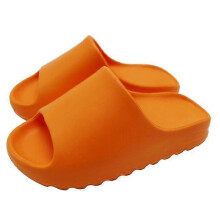 (Orange, 35-36) Slippers met platformzool, bovenkant van kunststof, kunststof zool, geschikt voor strand en andere buitenactiviteiten.
