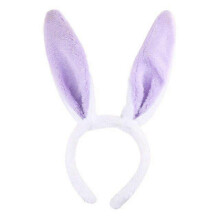 (Purple) Plush Bunny Ears Headband, Bendable Wire Ears, Plush Cloth Material, for Children and Adults, for Performances Parties Commercial Activities