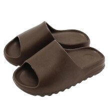 (Brown, 39-40) Slippers met platformzool, bovenkant van kunststof, kunststof zool, geschikt voor strand en andere buitenactiviteiten.
