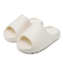 (White, 42-43) Slippers met platformzool, bovenkant van kunststof, kunststof zool, geschikt voor strand en andere buitenactiviteiten.
