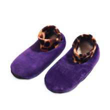 (Purple For Women) Non Slip Grip Socks, Velvet Thickened Warm Crew Socks for Tile and Wood Floors, Unisex One Size for Yoga Pilates Barre Home Use