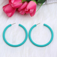 (5) Oorbellen met ringen voor dames, ronde ringen van zinklegering en acryl, modieuze sieraden.