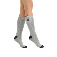 (Grey No Battery Box, Constant Temperature) Heated Electric Socks for Winter Foot Warmers with Battery, Thermal Cotton, 3 Speed Temperature Settings