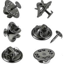 (Black) Fermoirs papillon pour épingles vierges de 8 mm, compatibles avec les loisirs créatifs, argentés, 120 paires
