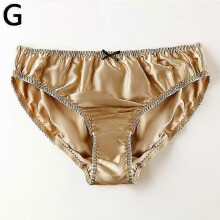 (champagne, L) Braguitas de satén sedosas para mujer, tallas grandes de la M a la 3X, en colores lisos.