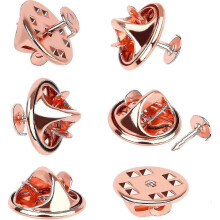 (Rose Gold) Fermoirs papillon pour épingles vierges de 8 mm - Argentés, compatibles avec les loisirs créatifs